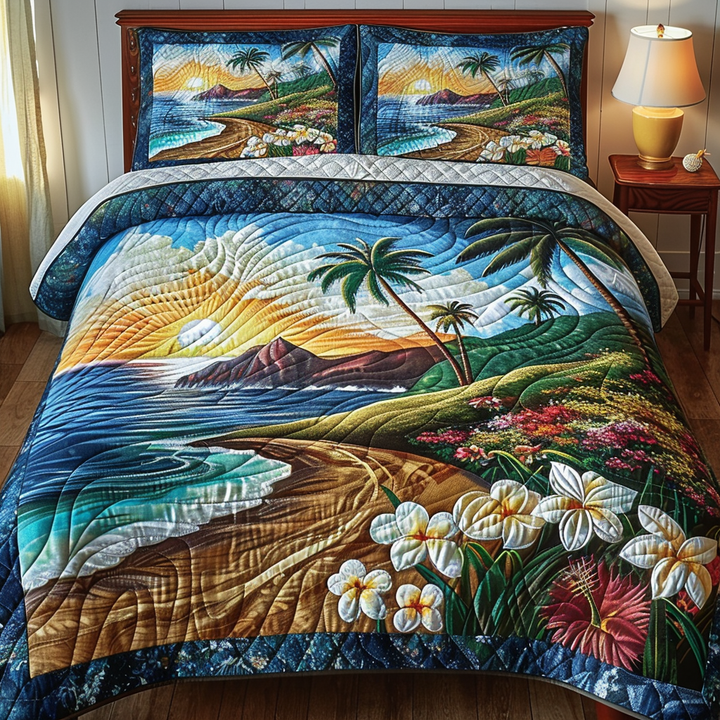 Island Breeze 3-Piece Quilted Bedding Set