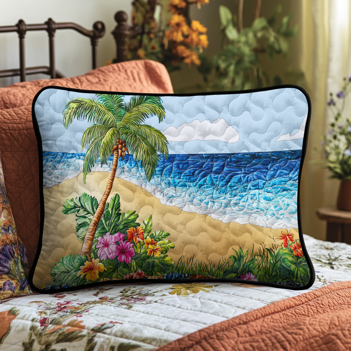 Island Escape Quilted Bedding Pillow Case