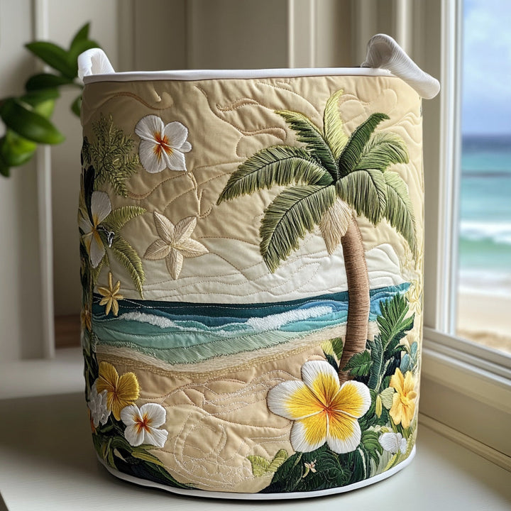 Island Glow Quilted Laundry Basket