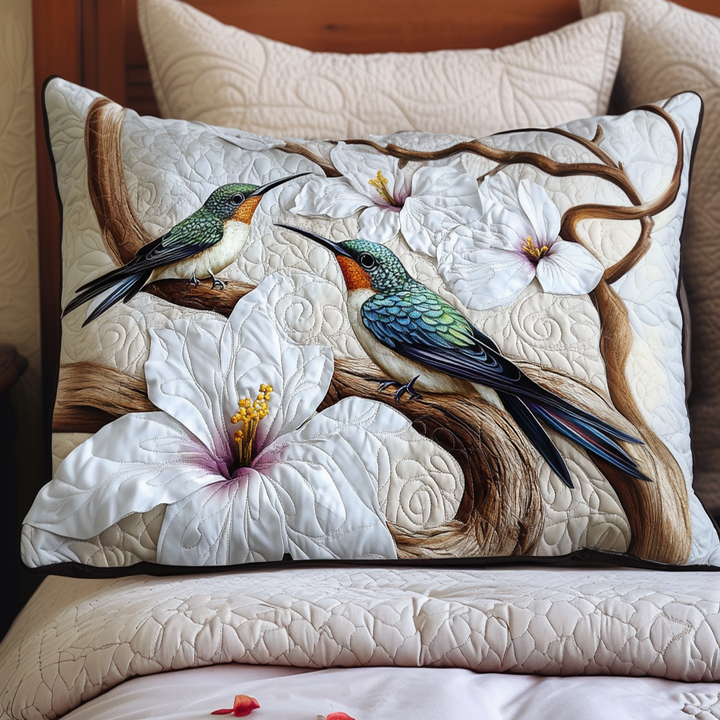 Ivory Whisper Wings Quilted Bedding Pillow Case