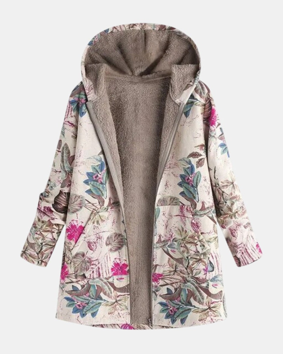 Ivy - Pastel Botanical Fleece Jacket