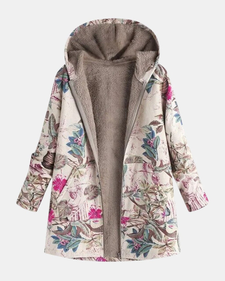 Ivy - Pastel Botanical Fleece Jacket