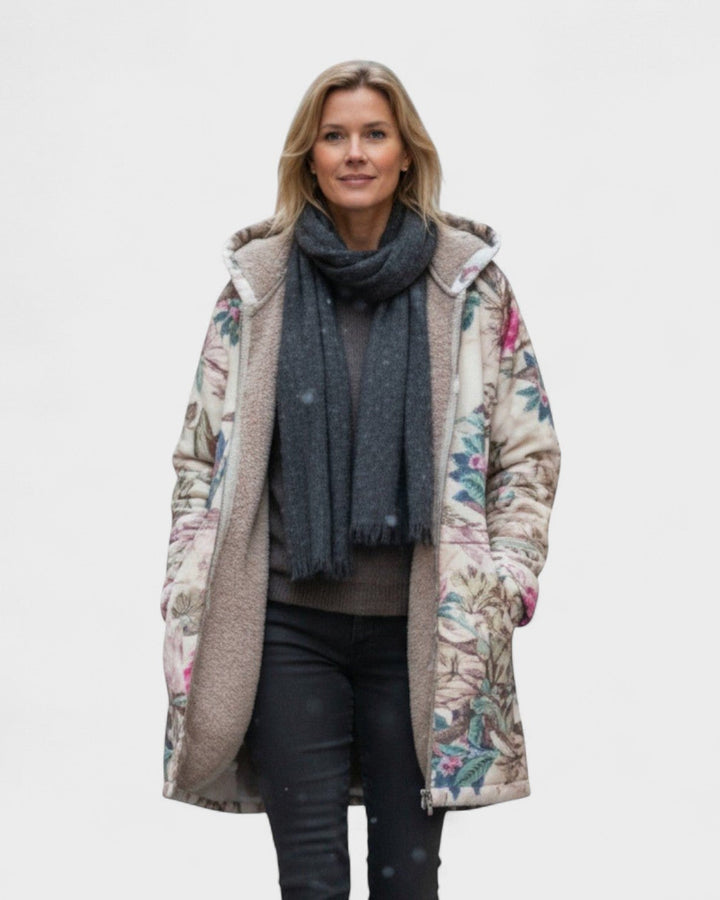 Ivy - Pastel Botanical Fleece Jacket