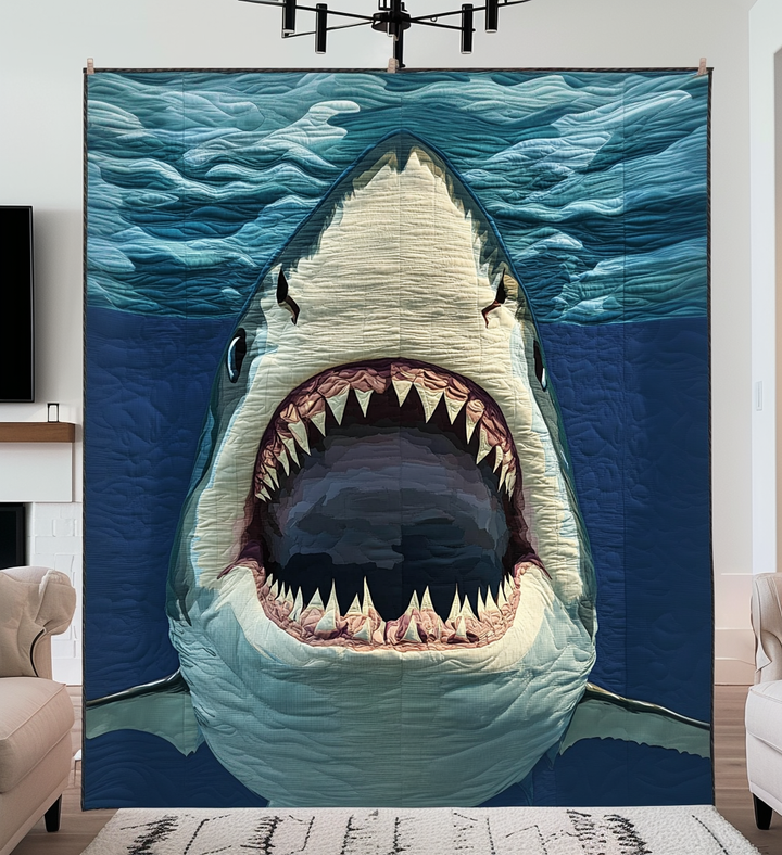 Jaws Quilted Blanket