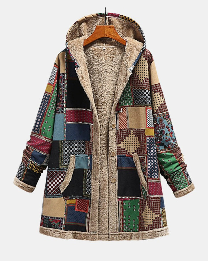 Fall - Earthy Patchwork Cosy Hood