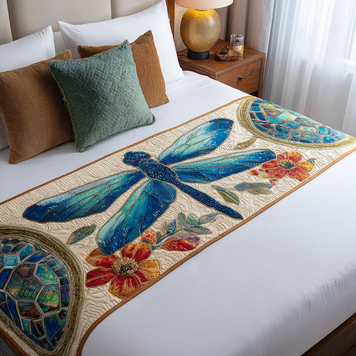 Jewel of the Air Quilted Bed Runner