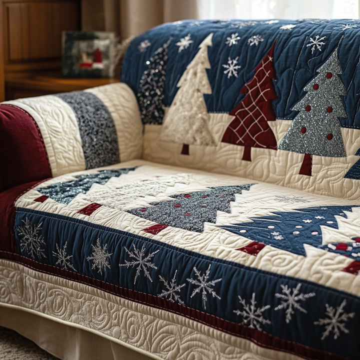 Joyful Forest Quilted Sofa Cover