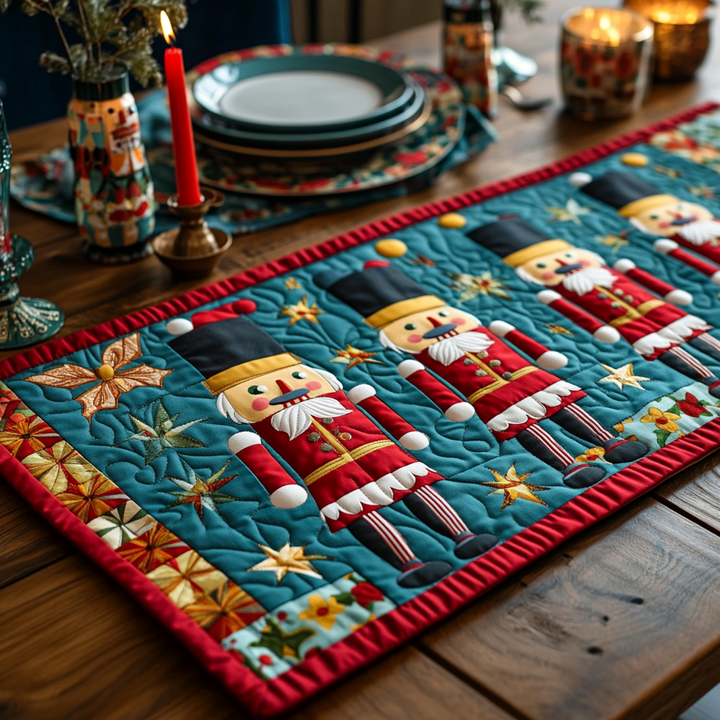 Joyful Nutcracker Quilted Table Runner