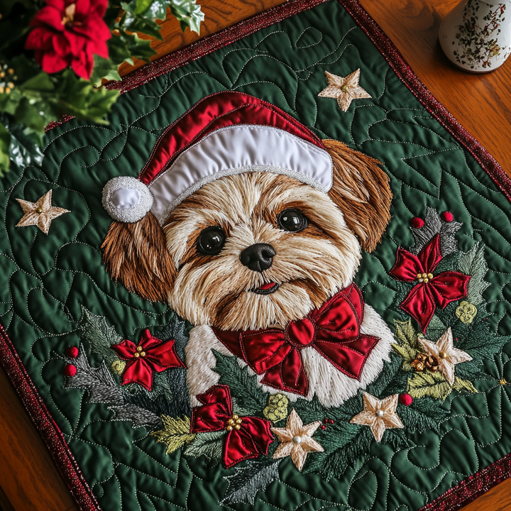 Joyful Shih Tzu Quilted Place Mat