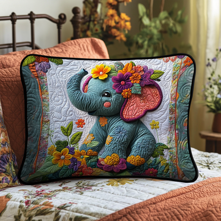Jungle Bloom Quilted Bedding Pillow Case