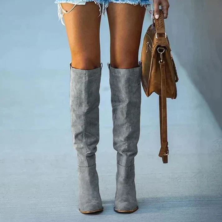 Suede High Heel Boots