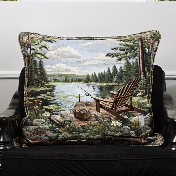 Lakeside Angling Quilted Bedding Pillow Case