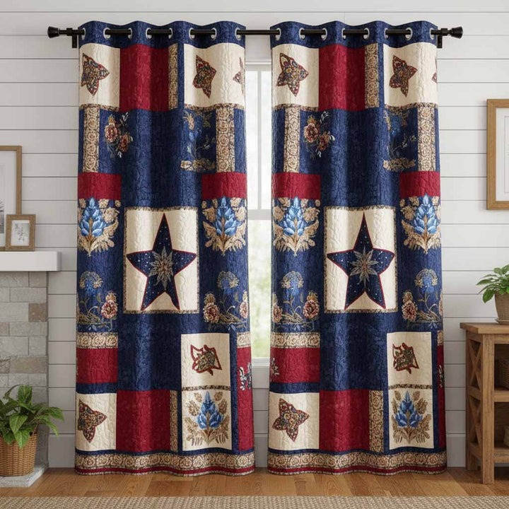 Liberty Blocks Quilted Curtains
