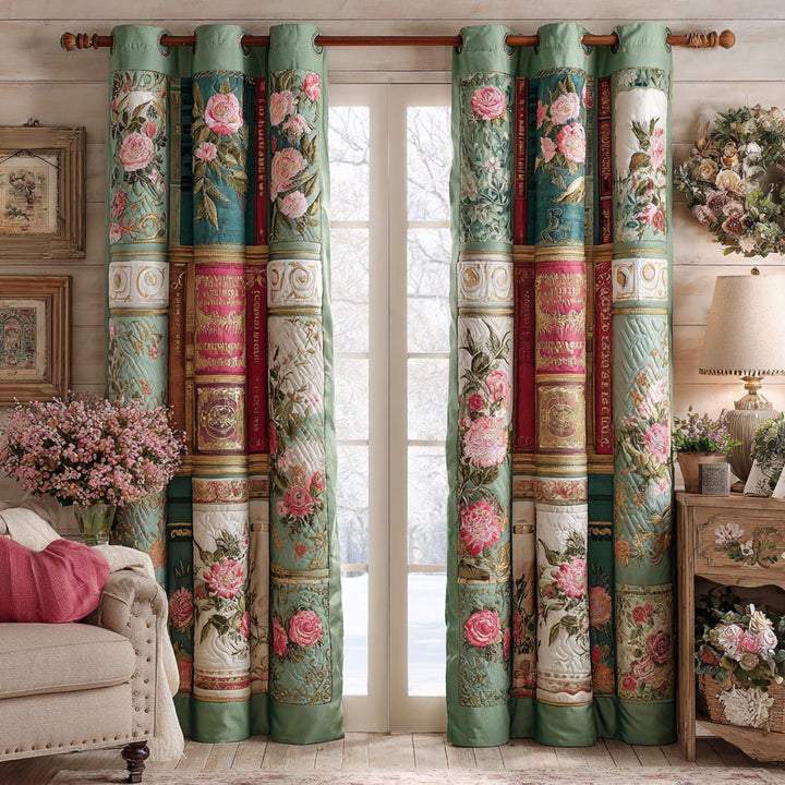 Library Calm Quilted Curtains
