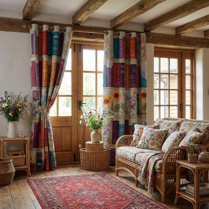 Literary Haven Quilted Curtains