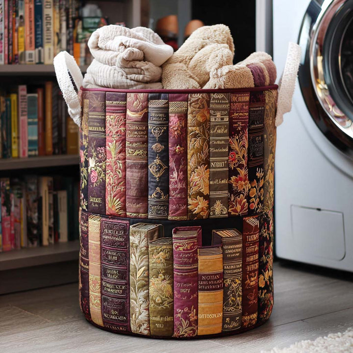 Literary Mood Quilted Laundry Basket