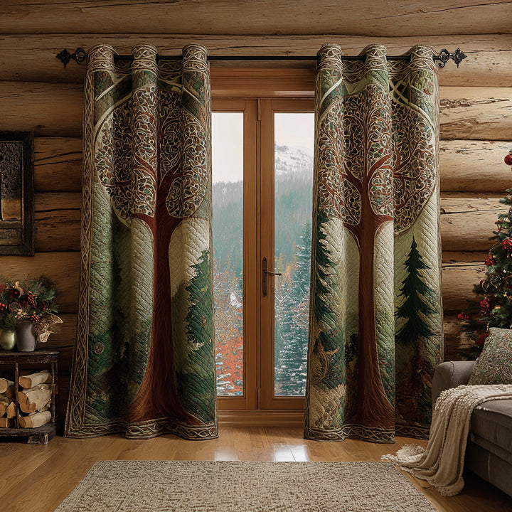 Living Roots Quilted Curtains