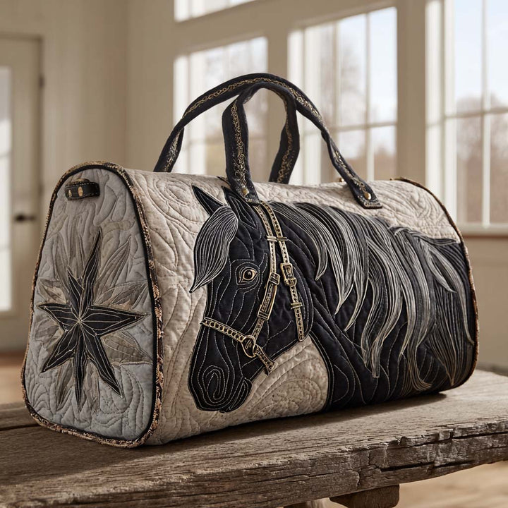 Lone Star Horse Quilted Duffle Bag