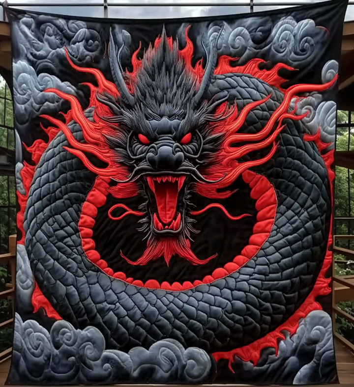 Lunar Wrath Quilted Blanket