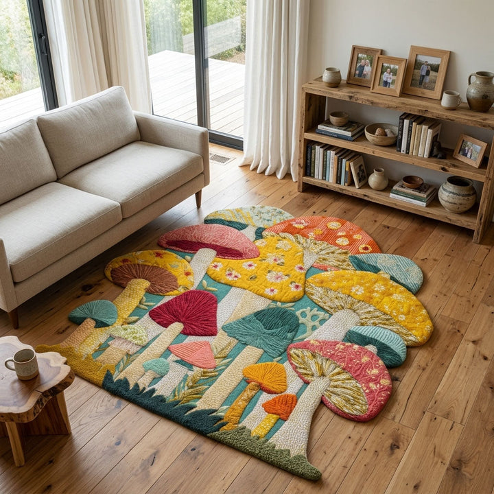 Magic Fungi Custom Shape Area Rug