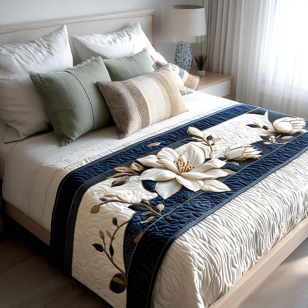 Magnolia Quilted Bed Runner