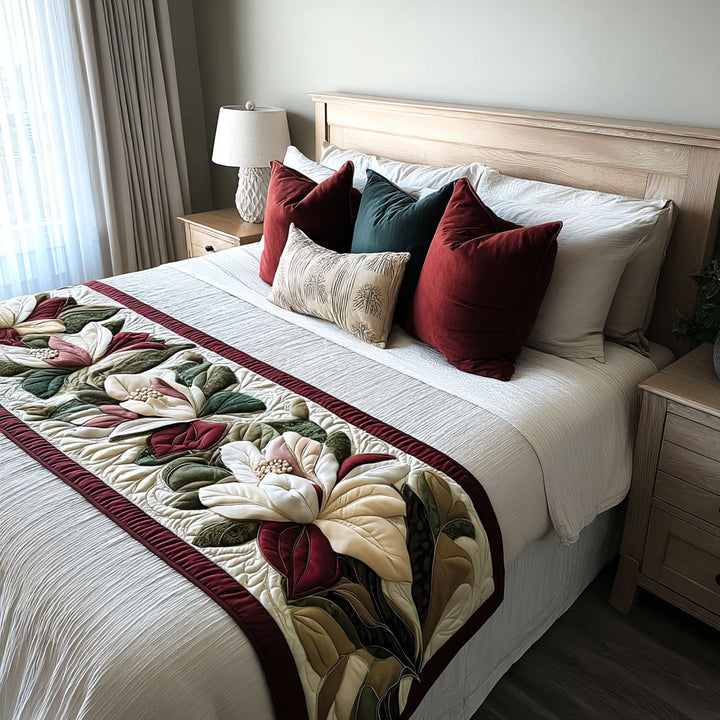 Magnolia Horizon Quilted Bed Runner