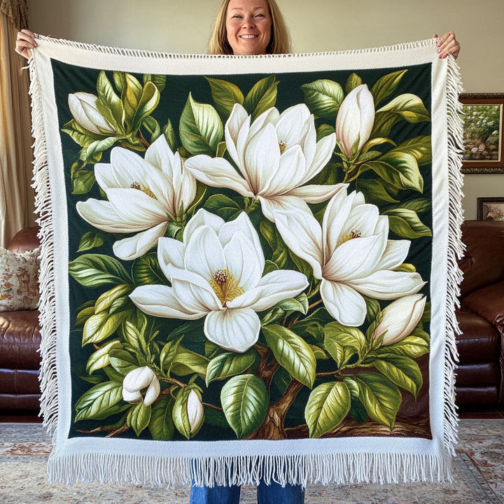 Magnolia Meadow Woven Sofa Blanket