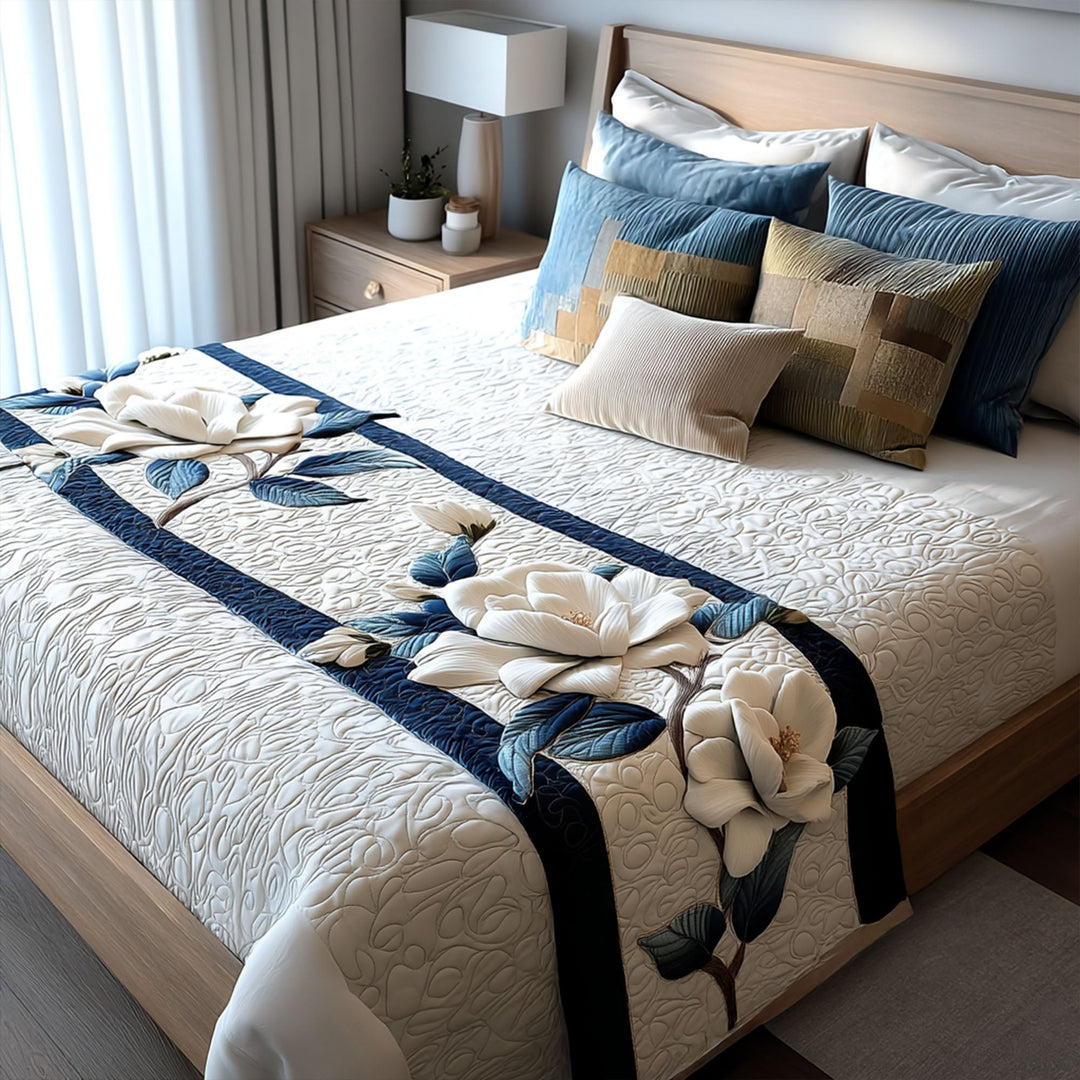 Magnolia Quilted Bed Runner