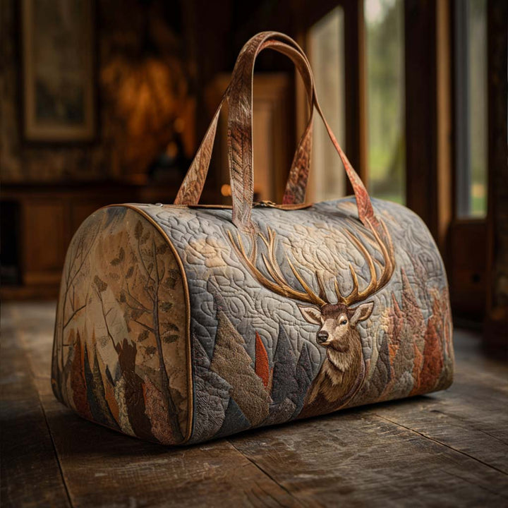 Deer Quilted Duffle Bag