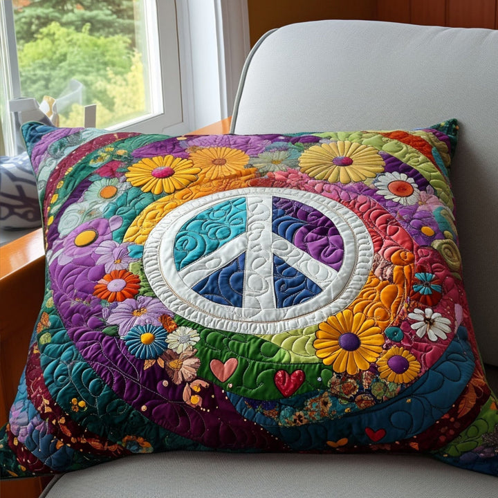 Make Love Not War Quilted Bedding Pillow Case