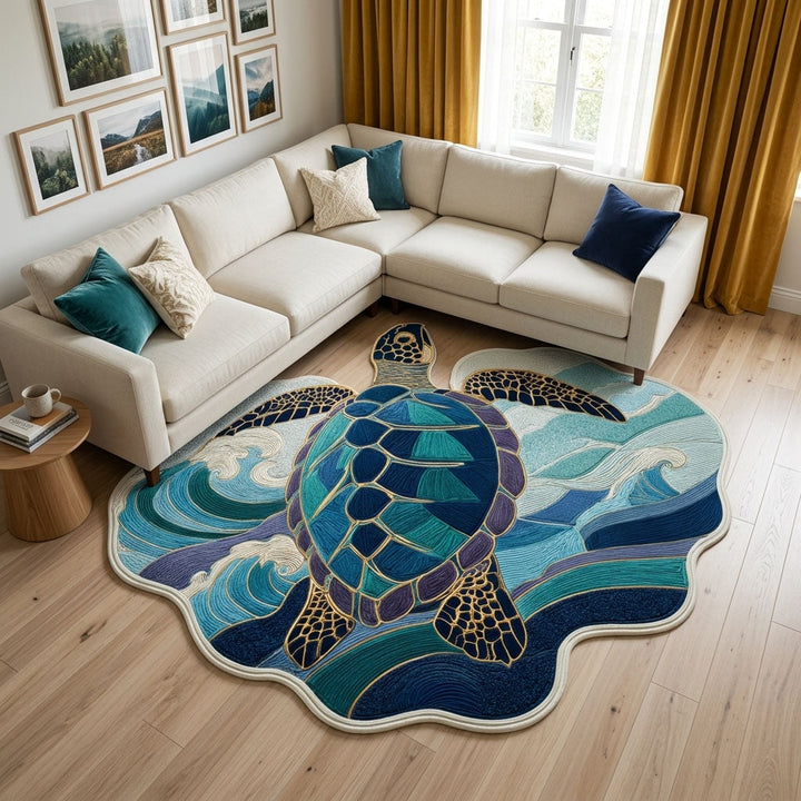 Marine Bliss Custom Shape Area Rug