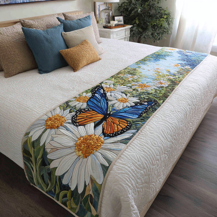 Meadow Butterfly Quilted Bed Runner