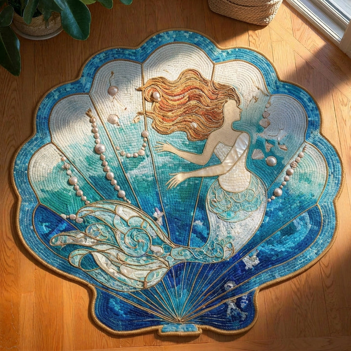 Mermaid Calm Custom Shape Area Rug