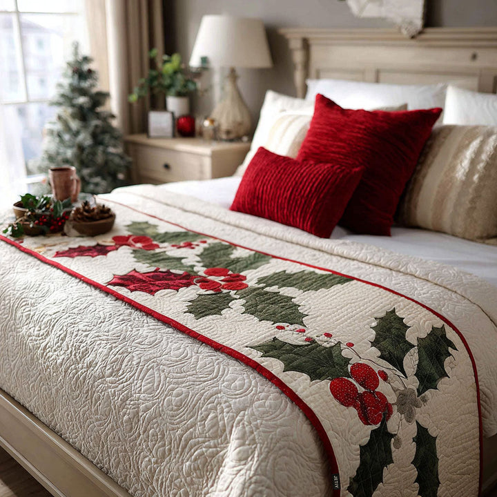 Christmas Quilted Bed Runner