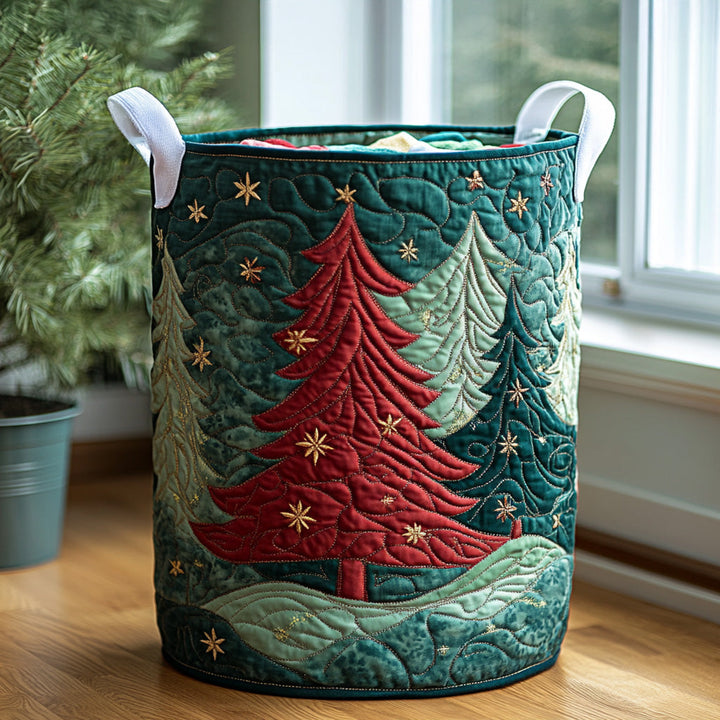 Christmas Quilted Laundry Basket