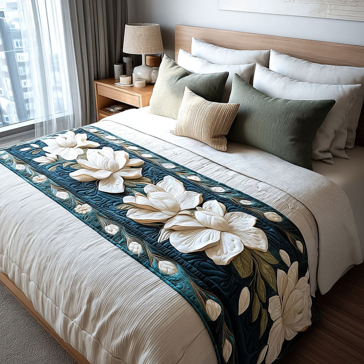 Magnolia Quilted Bed Runner