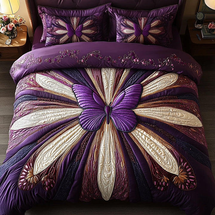 Butterfly Quilted Bedding Set