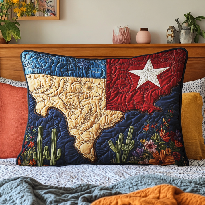 Texas Style Quilted Bedding Pillow Case