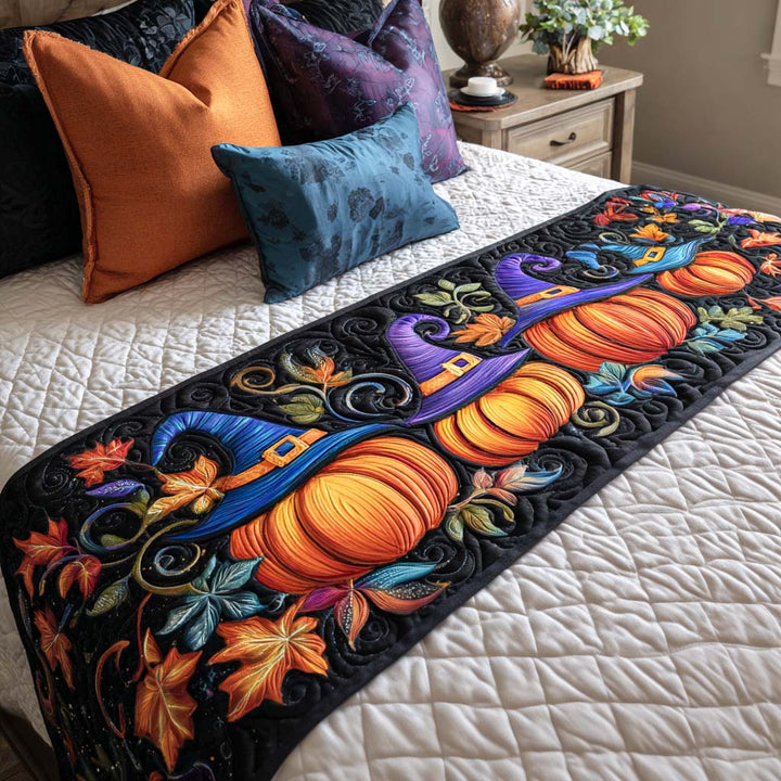 Moonlit Night Quilted Bed Runner