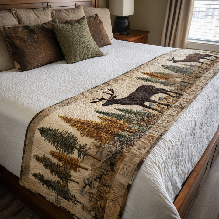 Morning Mist Quilted Bed Runner