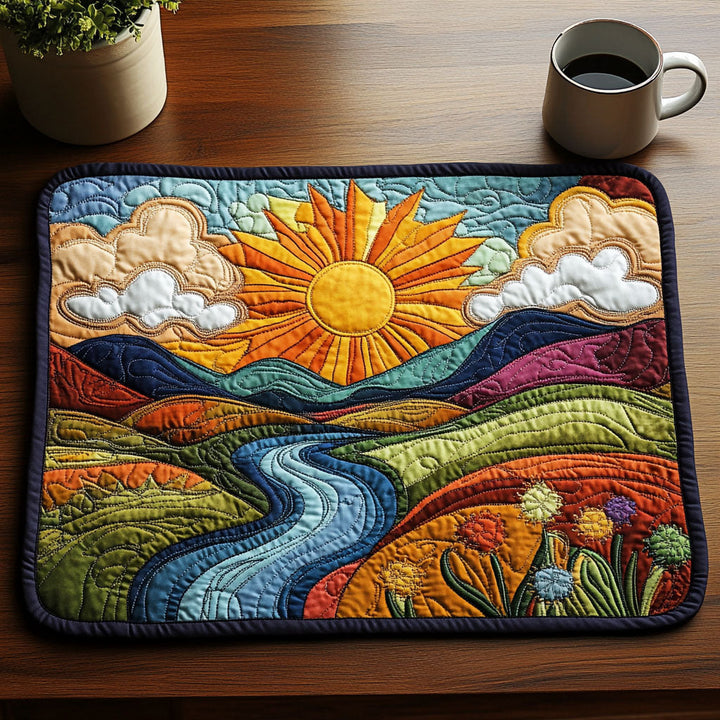 Morning Sunburst Quilted Placemat