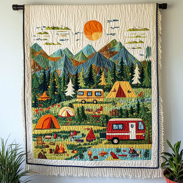Mountain Camp Escape Woven Sofa Blanket