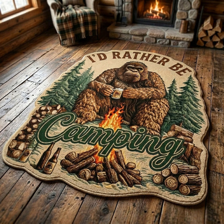 Mountain Sasquatch Custom Shape Area Rug