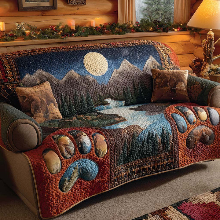 Bear Quilted Sofa Cover