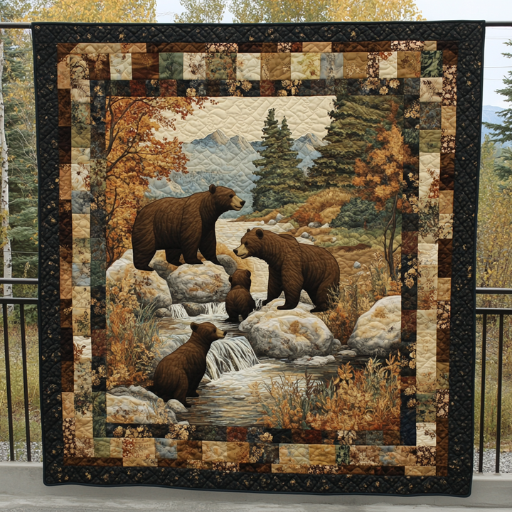 Mountain Watch Quilted Blanket