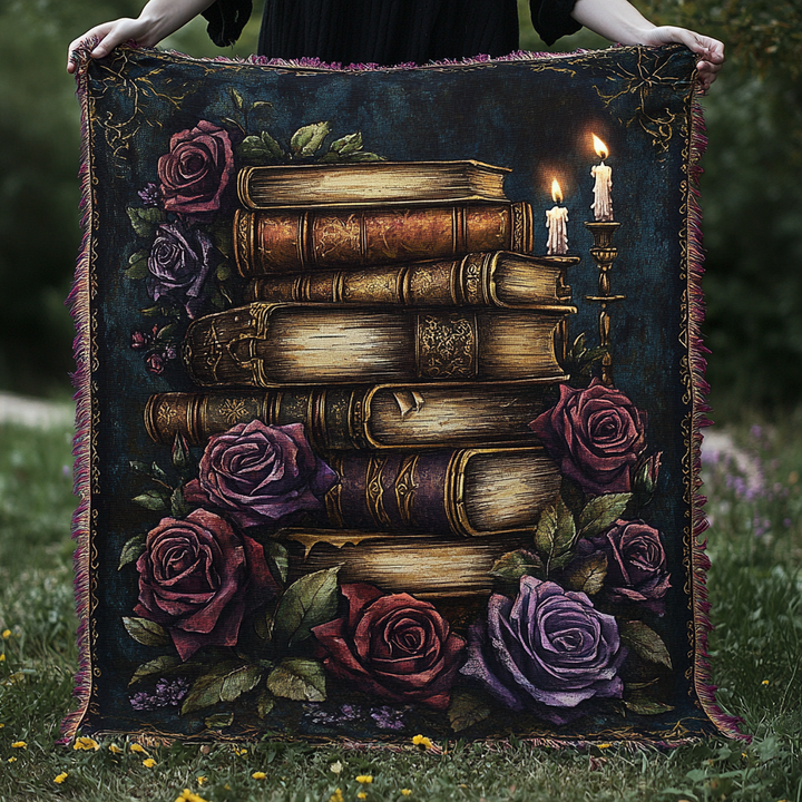 Mystic Book Garden Woven Sofa Blanket