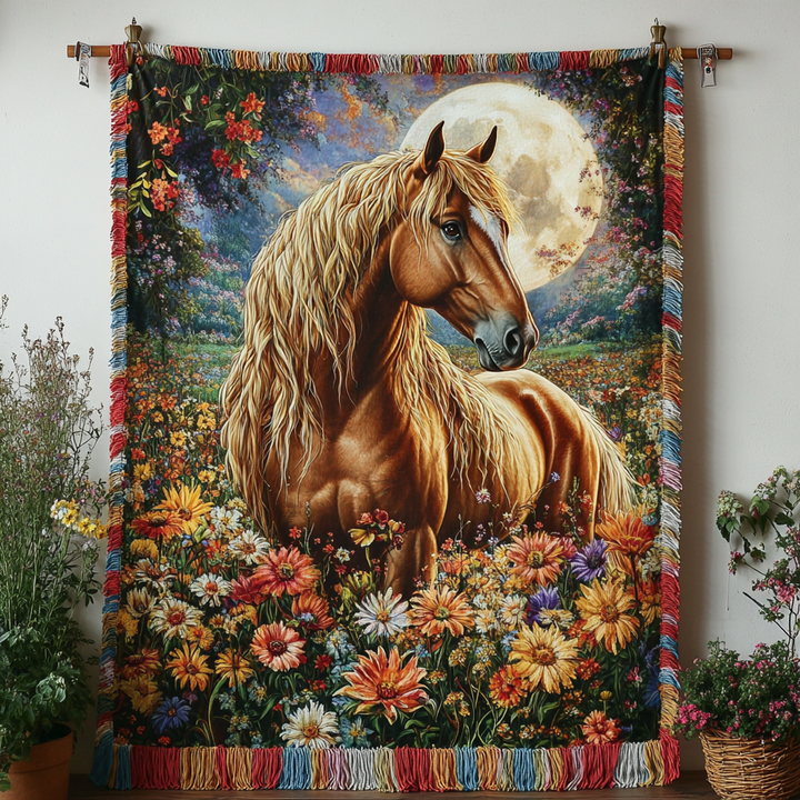 Mystic Mustang Woven Sofa Blanket