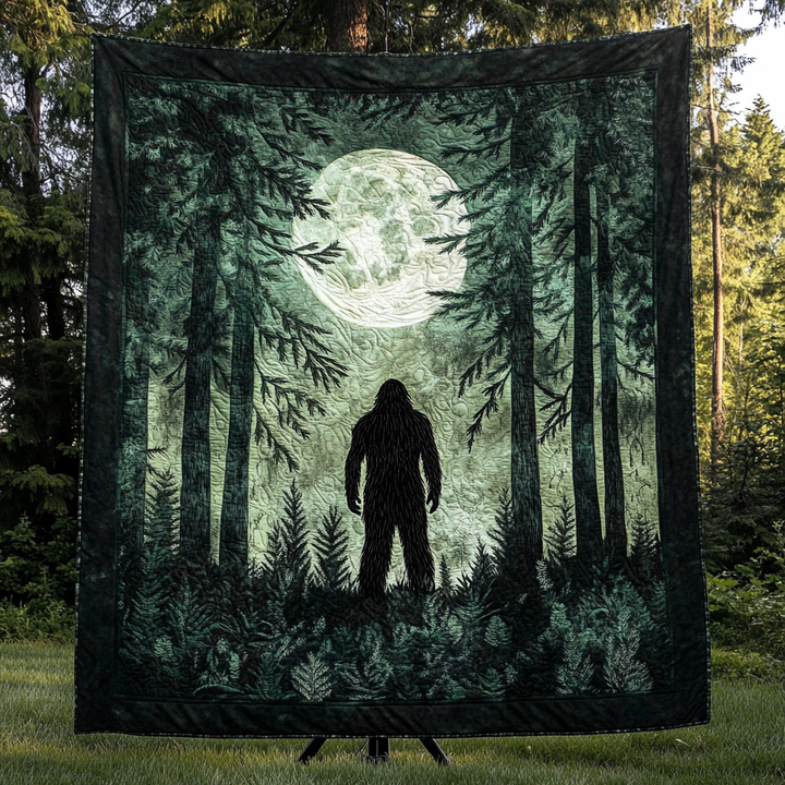 Mystic Bigfoot Quilted Blanket