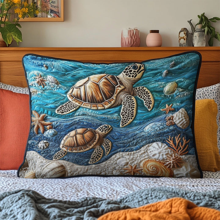 Beach Serenity Quilted Bedding Pillow Case