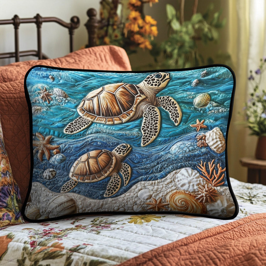 Beach Serenity Quilted Bedding Pillow Case